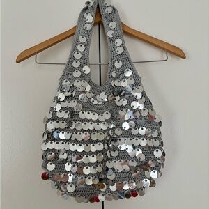 Urban Outfitters Y2K Silver Sequin Bag